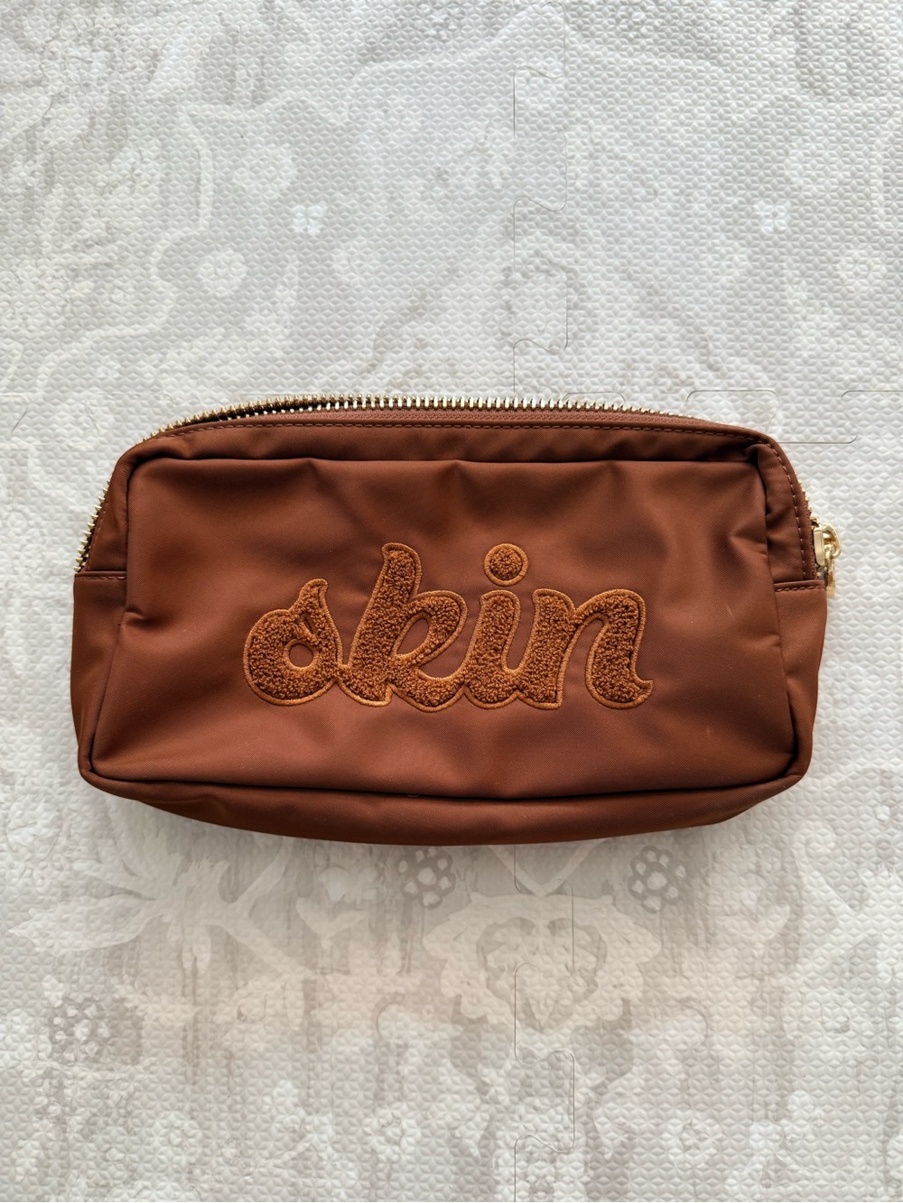 Stoney Clover Lane Brown Nylon Pouch “Skin” Patch VGUC